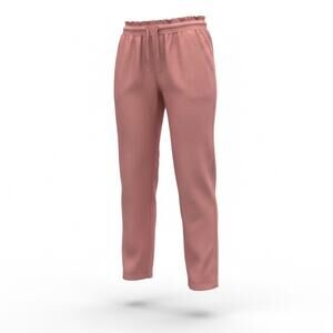 LOFT Womens XS Coral Pink Pull On Pants Elastic Waist Casual Straight Leg